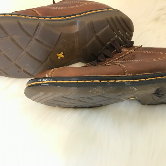 Dr Martens Mens Brown Leather Lace Up Shoes sz 8 - Picture 6 of 7